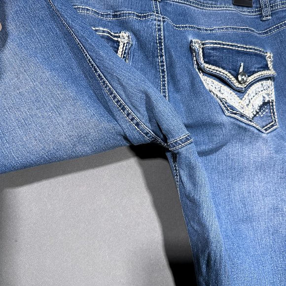 Faded‎ Glory Embroidered Back Pockets Jeans Size 14P - Picture 7 of 16